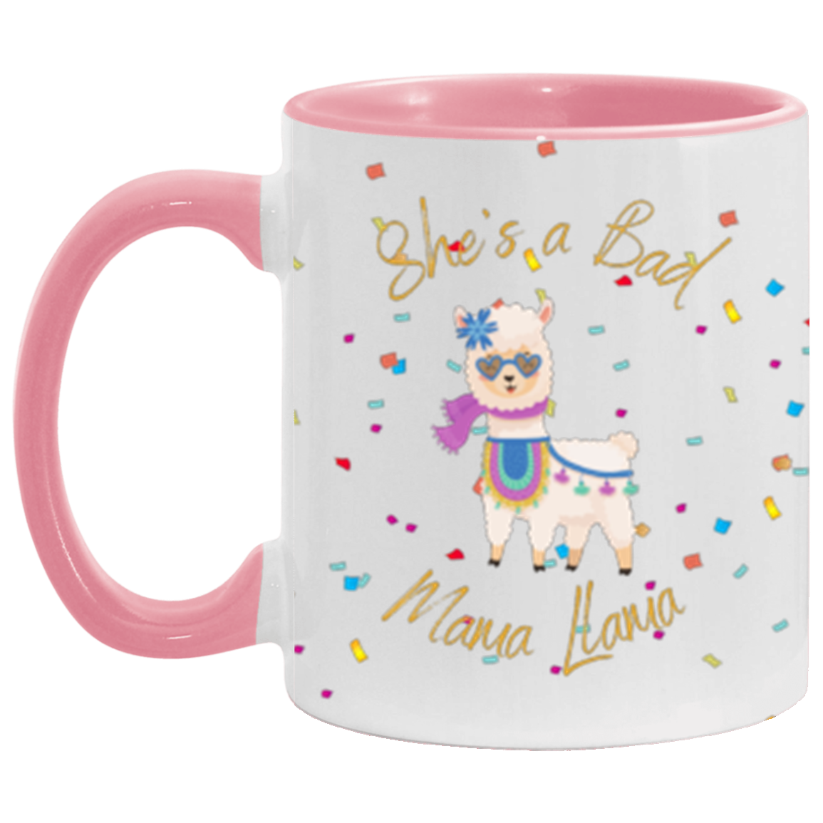 She's a Bad Mama Llama 11oz Accent Mug