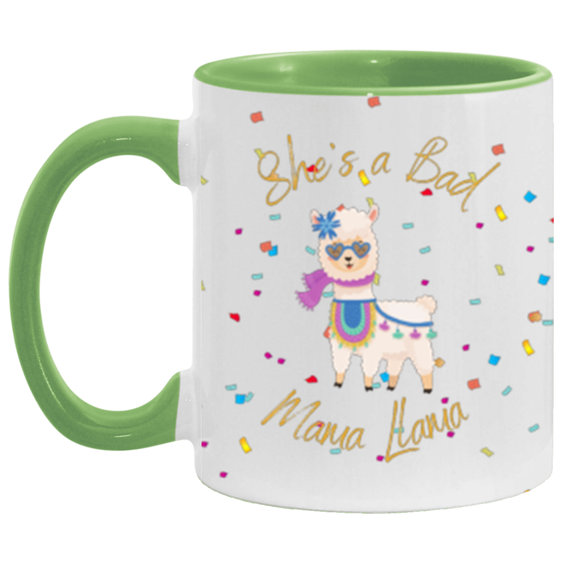 She's a Bad Mama Llama 11oz Accent Mug