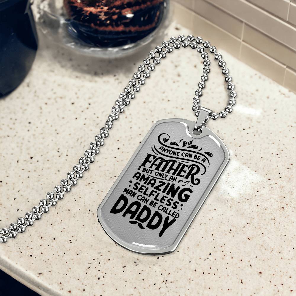 Father's Day Gift/ Amazing Daddy/ Dog Tag For Dad