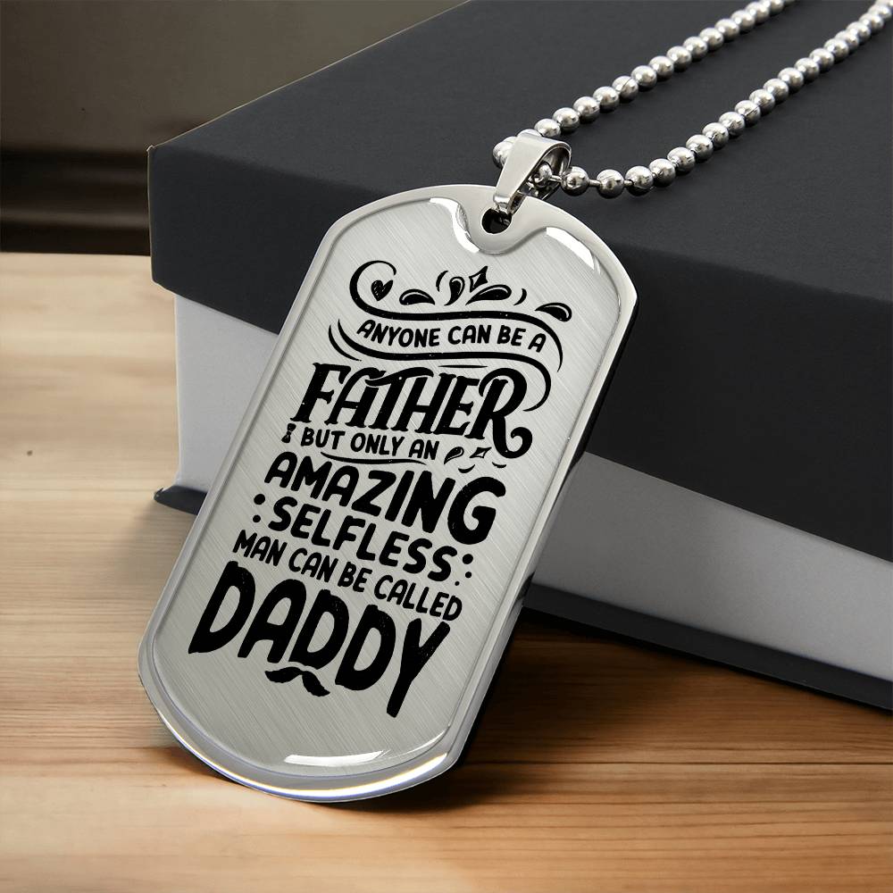 Father's Day Gift/ Amazing Daddy/ Dog Tag For Dad