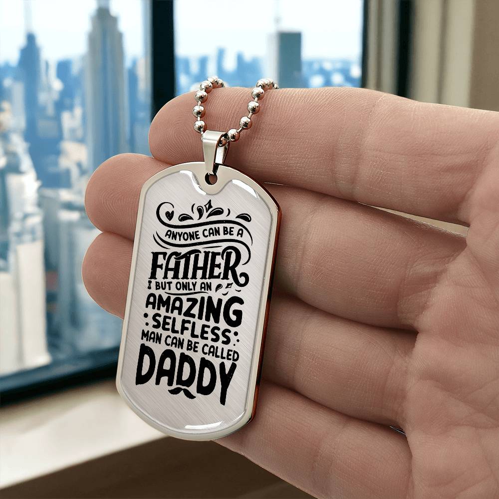 Father's Day Gift/ Amazing Daddy/ Dog Tag For Dad