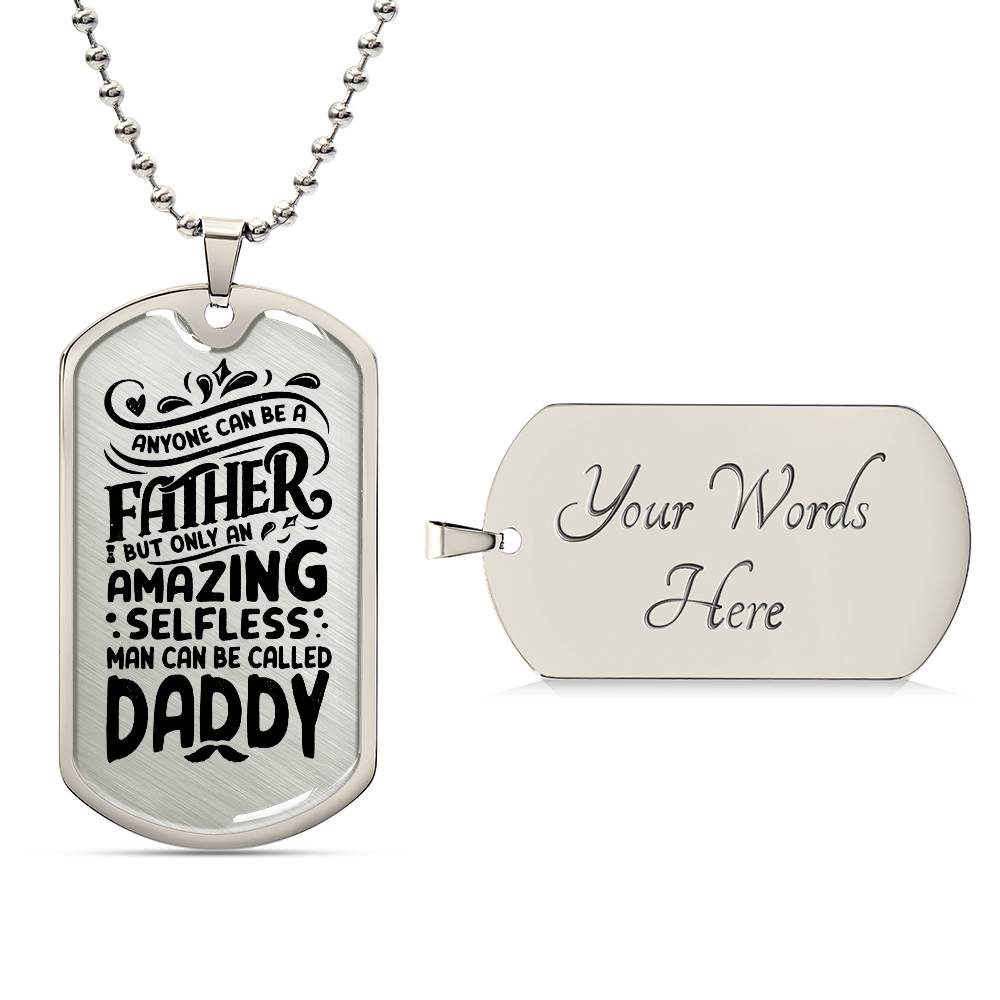 Father's Day Gift/ Amazing Daddy/ Dog Tag For Dad