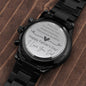 Black Chronograph Watch/ Happy Father's Day/ Men's Wrist Watch