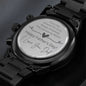 Black Chronograph Watch/ Happy Father's Day/ Men's Wrist Watch