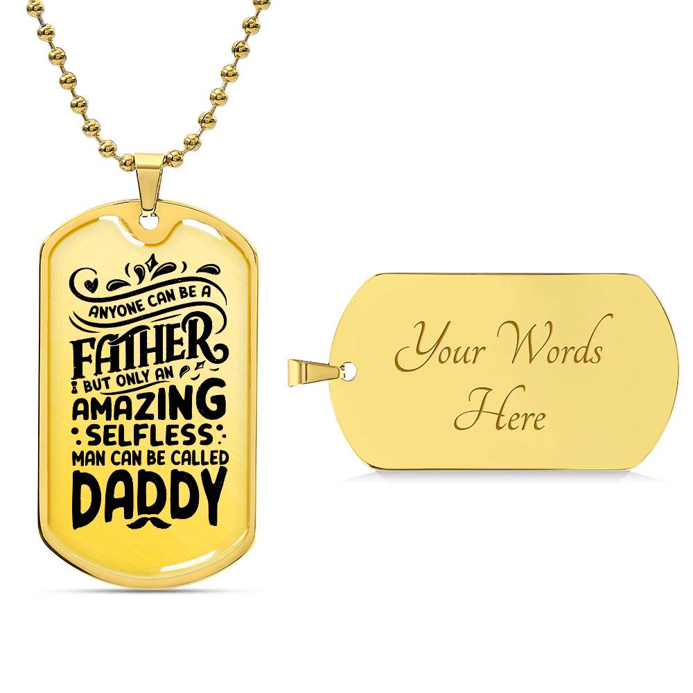 Father's Day Gift/ Amazing Daddy/ Dog Tag For Dad