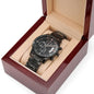 Black Chronograph Watch/ Happy Father's Day/ Men's Wrist Watch