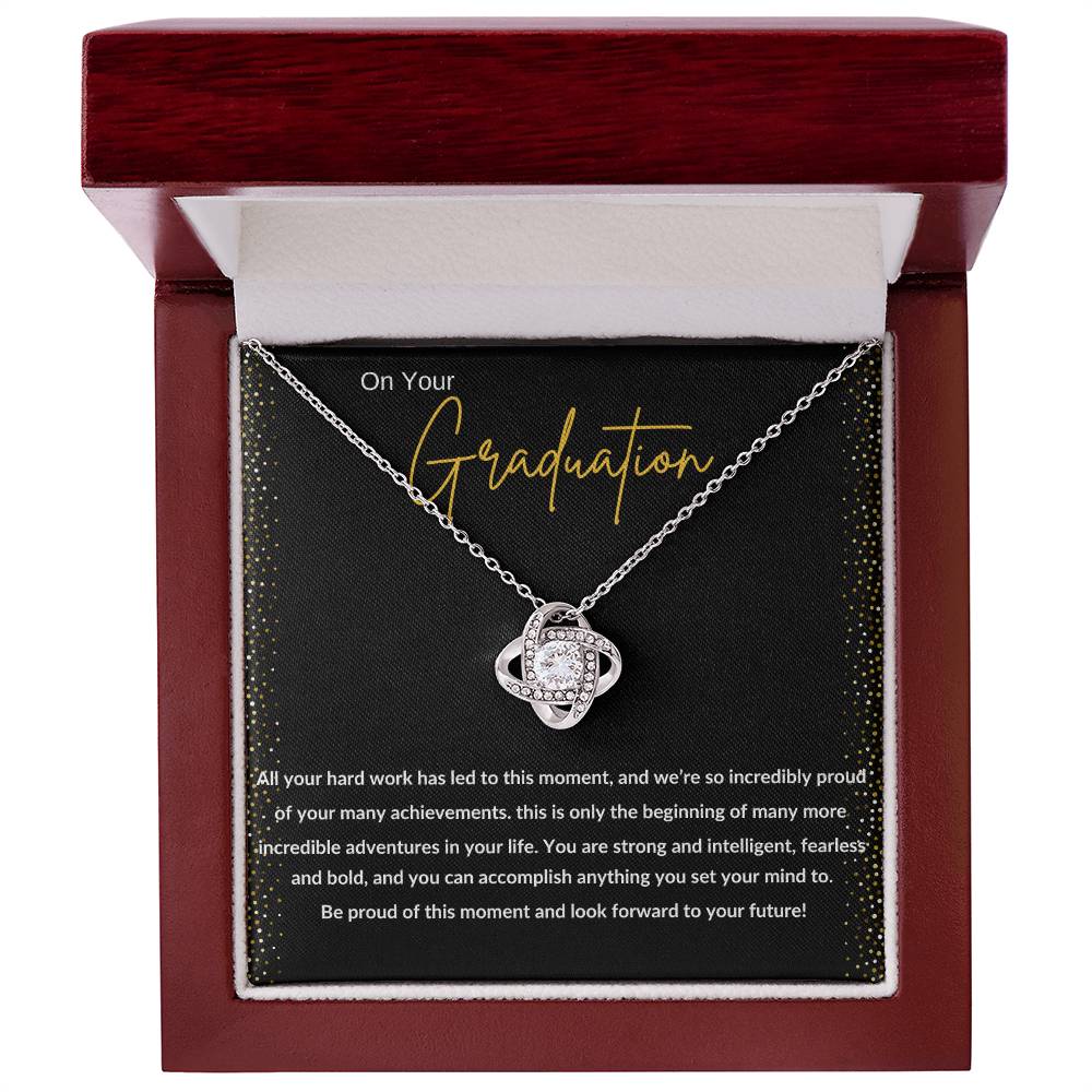 Love Knot Necklace/ Graduation Message Card/ Class of 2024