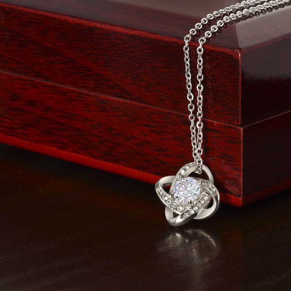 Love Knot Necklace with Message Card/ Class of 2024/ Her Graduation