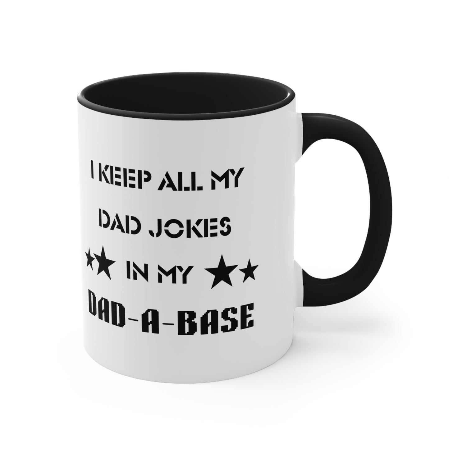 Dad Jokes/ Accent Coffee Mug, 11oz/ Father's Day Mug