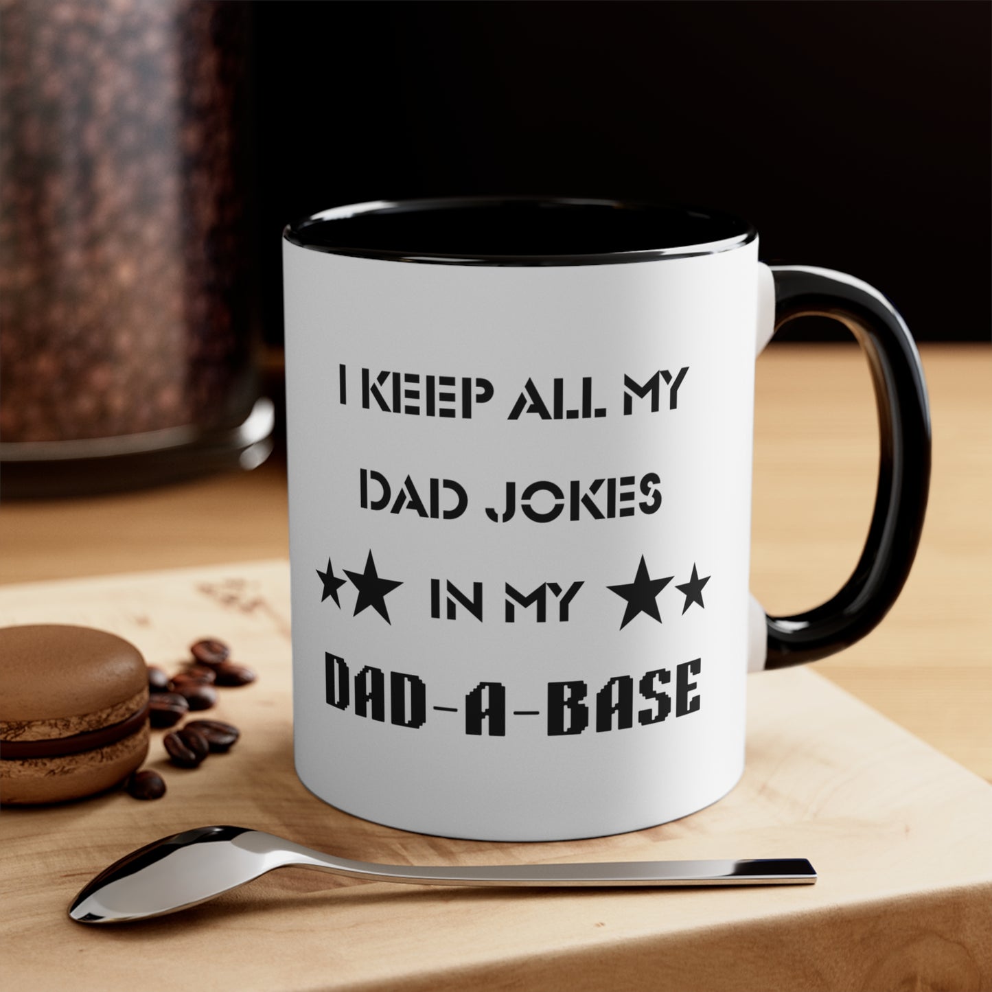 Dad Jokes/ Accent Coffee Mug, 11oz/ Father's Day Mug