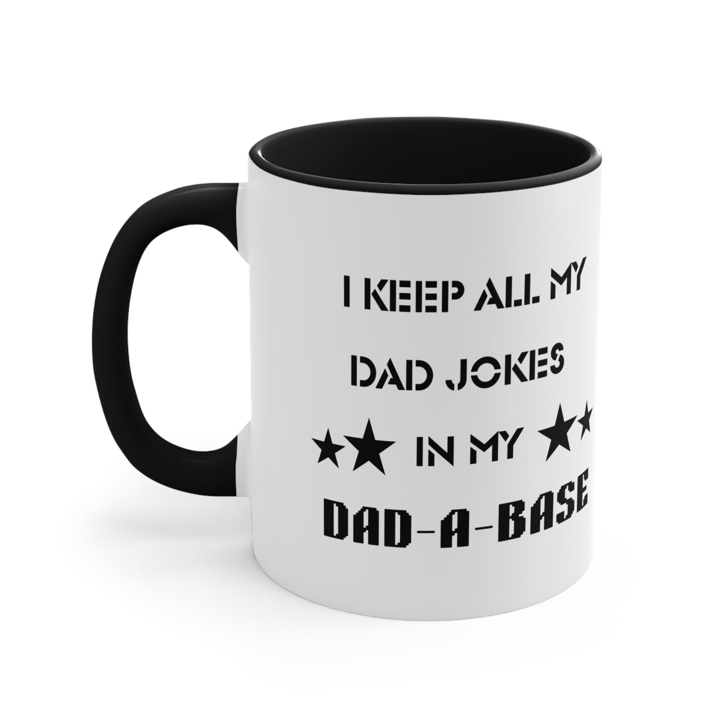 Dad Jokes/ Accent Coffee Mug, 11oz/ Father's Day Mug