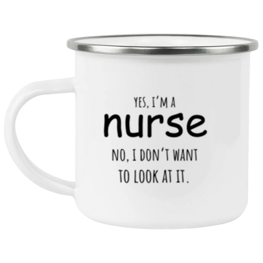 Nurse Week 12 oz Enamel Camping Mug