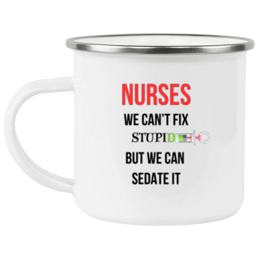 Nurse Week 12 oz Enamel Camping Mug