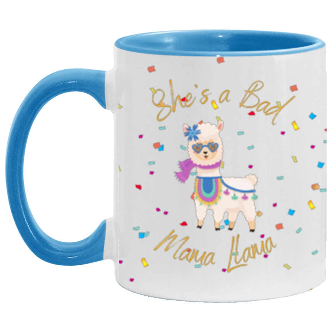 She's a Bad Mama Llama 11oz Accent Mug