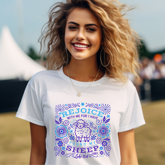 Rejoice Found Sheep - Unisex Heavy Cotton Tee