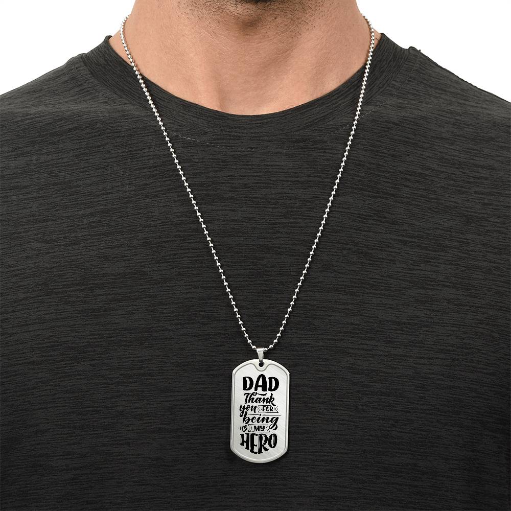 Father's Day Gift/ Dad My Hero/Dog Tag For Dad