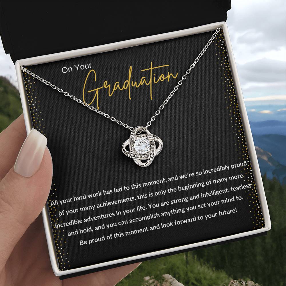 Love Knot Necklace/ Graduation Message Card/ Class of 2024