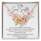 Interlocking Hearts Necklace (Yellow & White Gold Variants)/ Soul Sister Message Card/ Forever Sister Gift/ BFF Gift