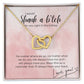 Interlocking Hearts Necklace (Yellow & White Gold Variants)/ Best Friend Gift/ Forever BFF Message Card