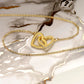 Interlocking Hearts Necklace (Yellow & White Gold Variants)/ Best Friend Gift/ Forever BFF Message Card