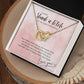 Interlocking Hearts Necklace (Yellow & White Gold Variants)/ Best Friend Gift/ Forever BFF Message Card
