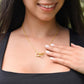 Interlocking Hearts Necklace (Yellow & White Gold Variants)/ Best Friend Gift/ Forever BFF Message Card