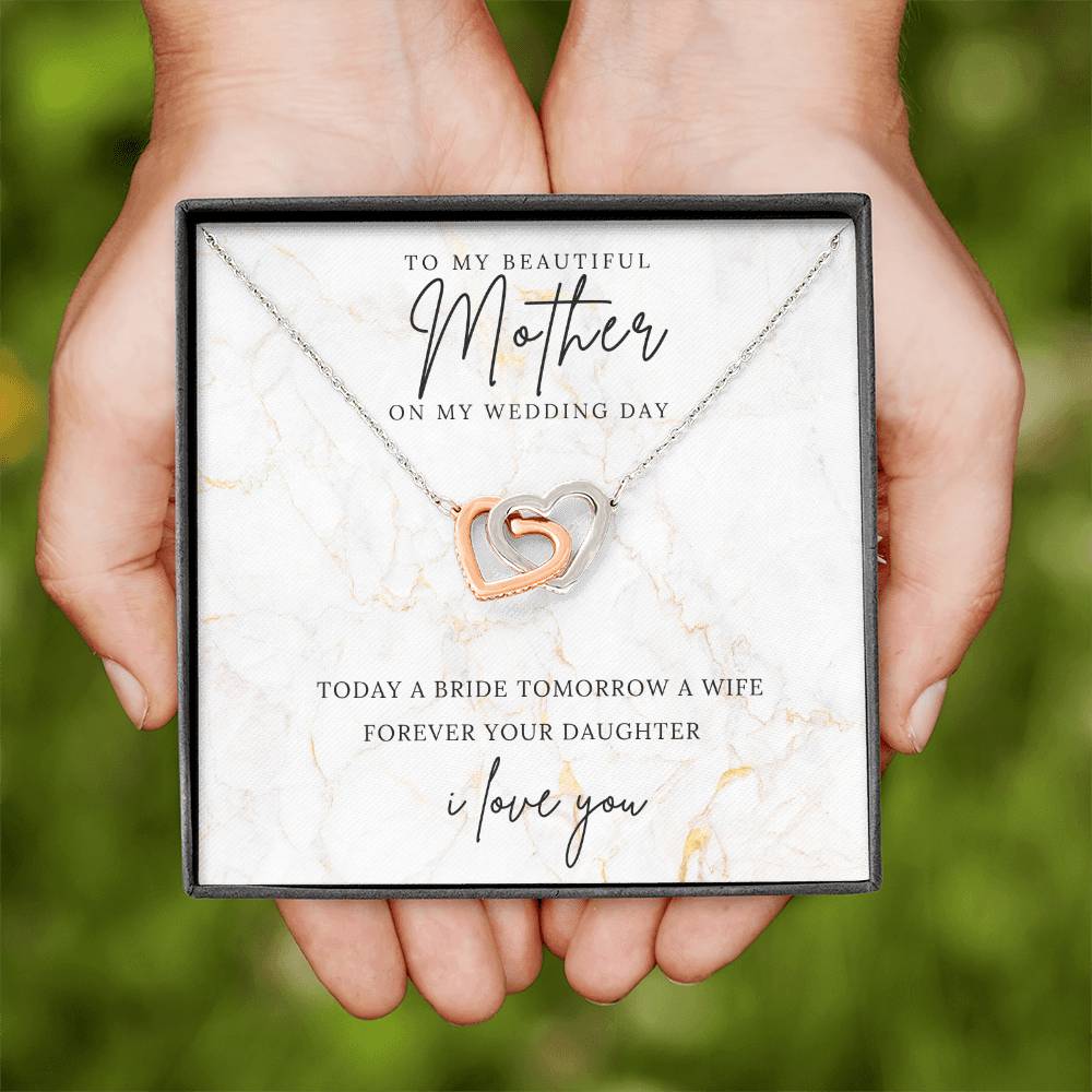 Interlocking Hearts Necklace (Yellow & White Gold Variants)/ On My Wedding Day-To Mom