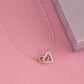 Interlocking Hearts Necklace (Yellow & White Gold Variants)/ Soul Sister Message Card/ Forever Sister Gift/ BFF Gift