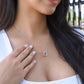 Interlocking Hearts Necklace (Yellow & White Gold Variants)/ Soul Sister Message Card/ Forever Sister Gift/ BFF Gift