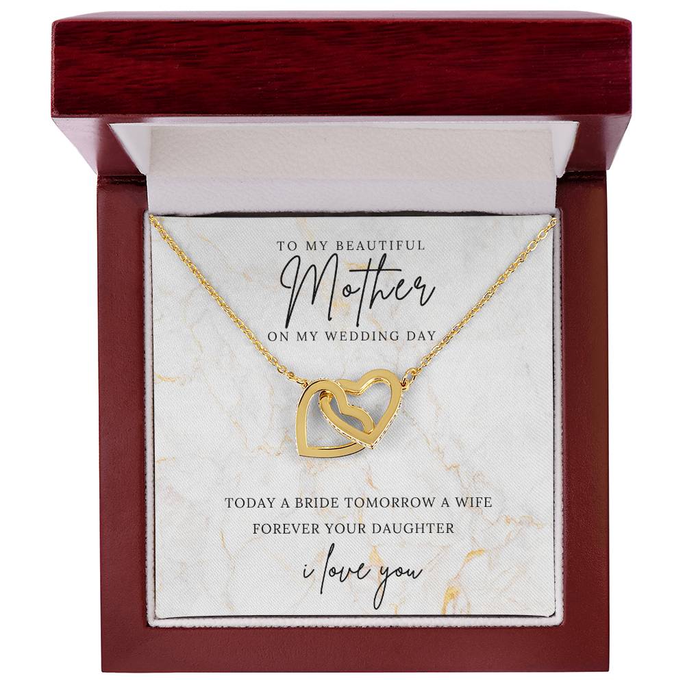 Interlocking Hearts Necklace (Yellow & White Gold Variants)/ On My Wedding Day-To Mom