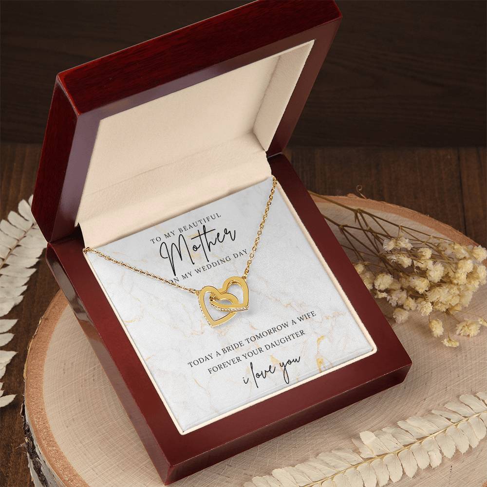 Interlocking Hearts Necklace (Yellow & White Gold Variants)/ On My Wedding Day-To Mom