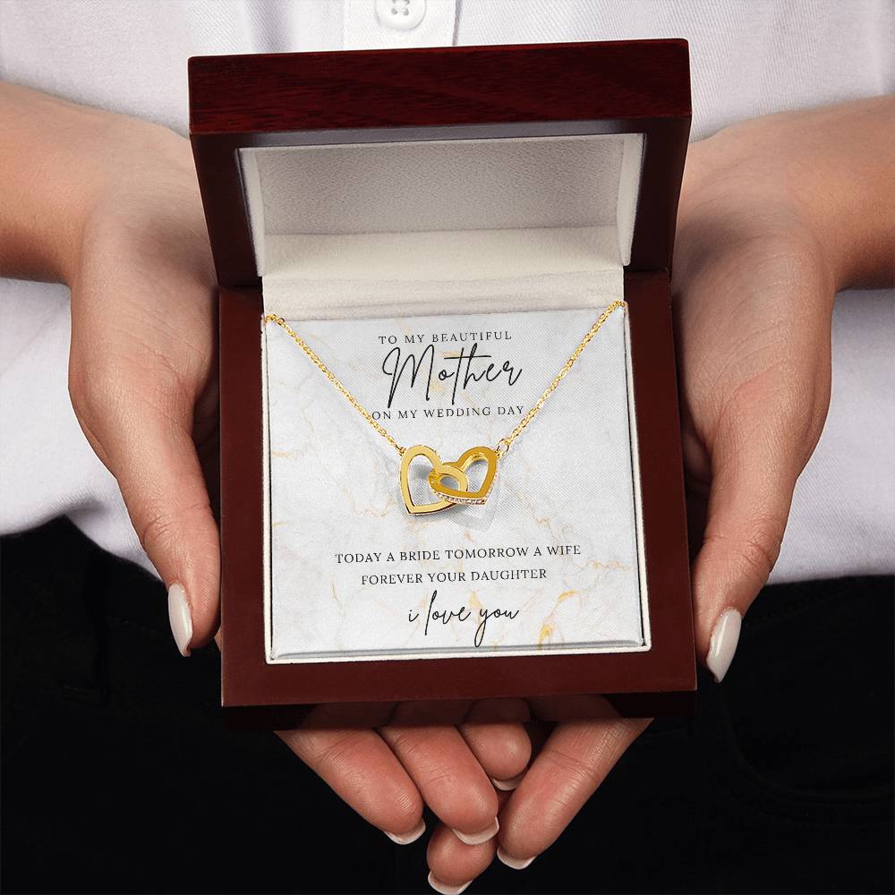 Interlocking Hearts Necklace (Yellow & White Gold Variants)/ On My Wedding Day-To Mom