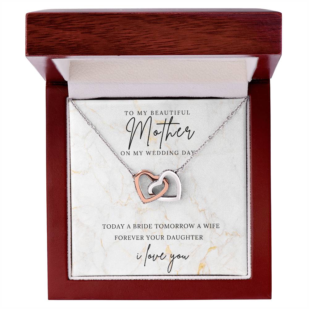 Interlocking Hearts Necklace (Yellow & White Gold Variants)/ On My Wedding Day-To Mom