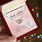 Interlocking Hearts Necklace (Yellow & White Gold Variants)/ Best Friend Gift/ Forever BFF Message Card