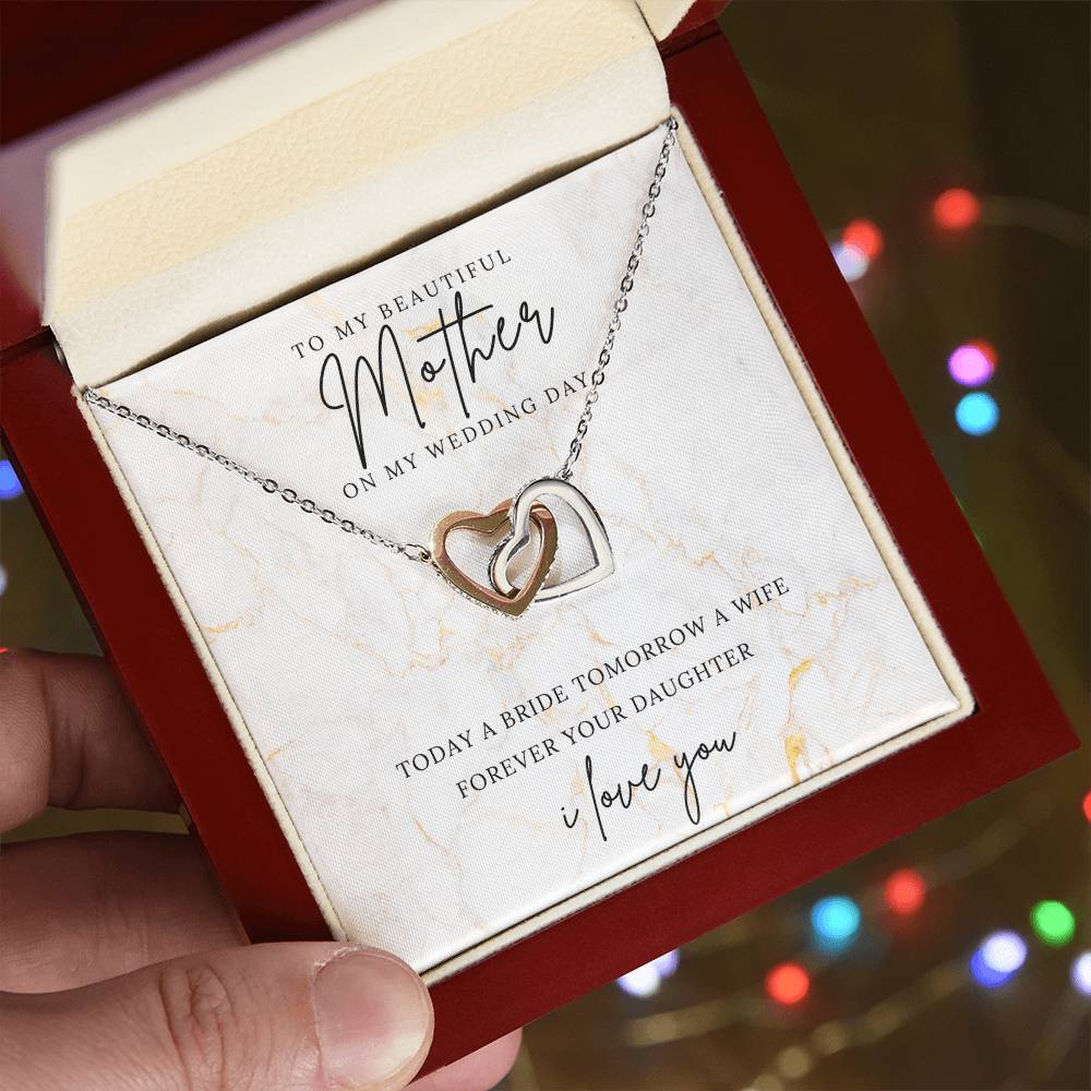 Interlocking Hearts Necklace (Yellow & White Gold Variants)/ On My Wedding Day-To Mom