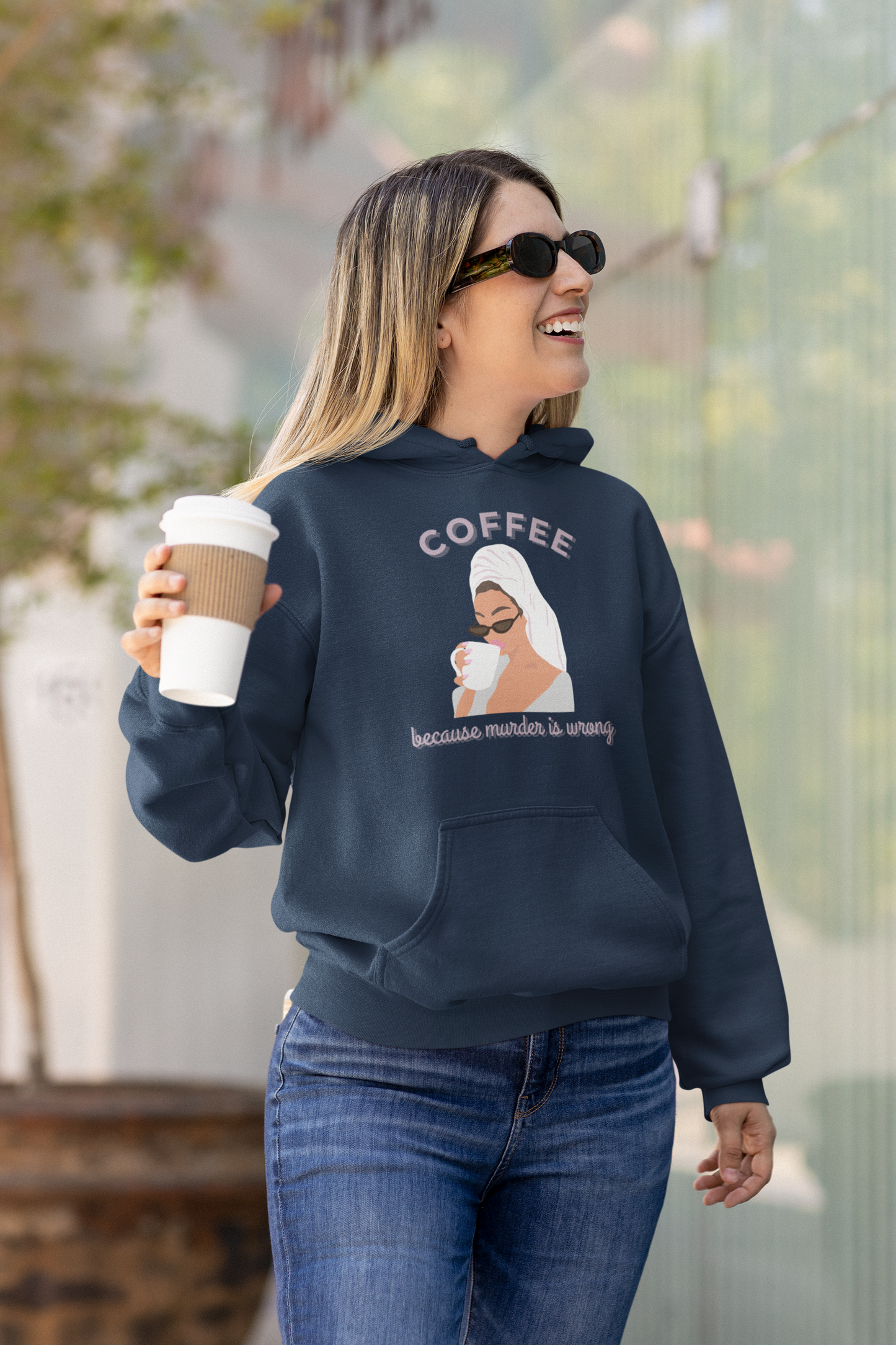 Coffee before Murder / Women's Pullover Hoodie/ Women's Apparel