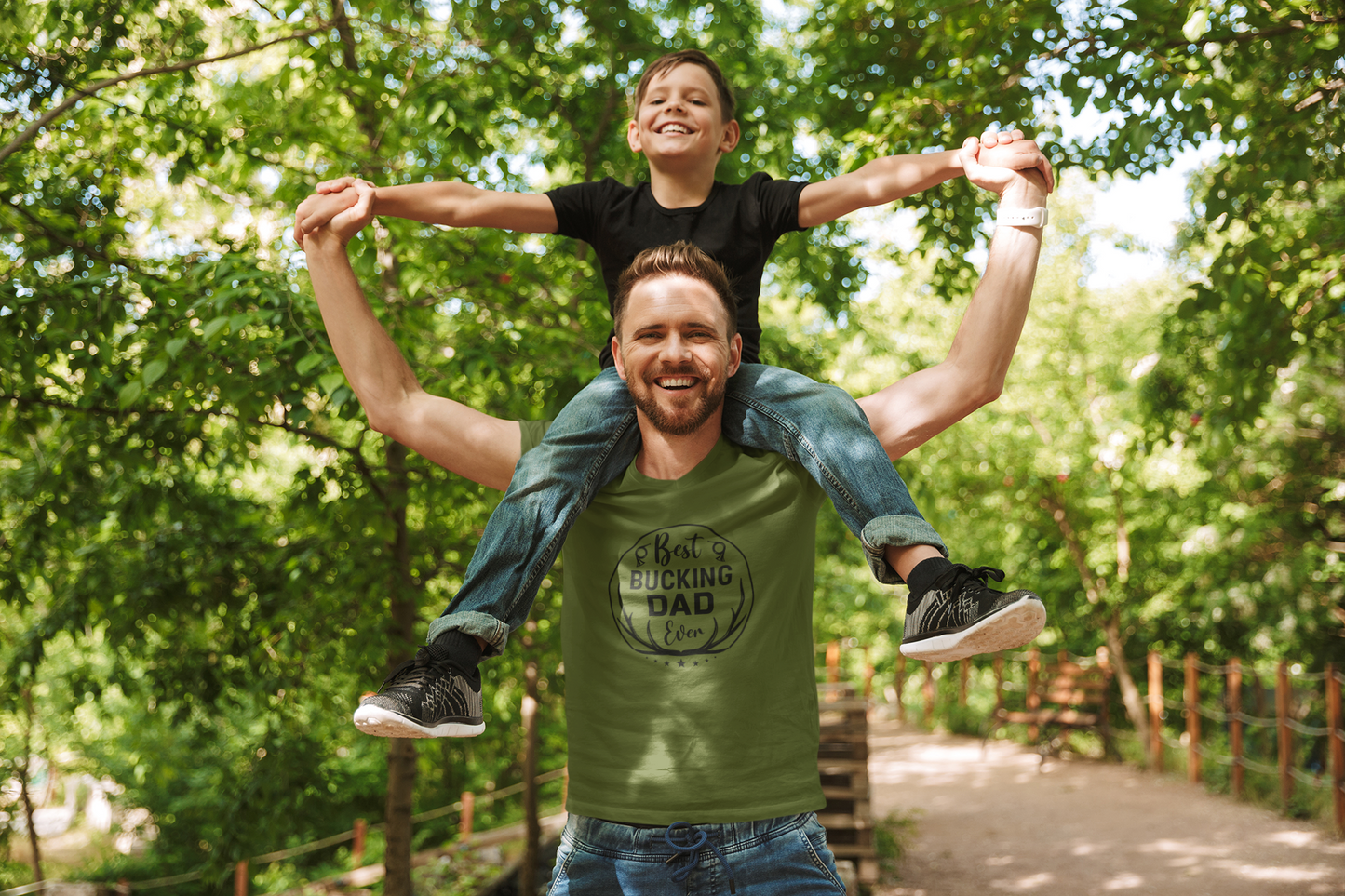 Best Bucking Dad Ever/ Father's Day Apparel/ Garment-Dyed T-shirt